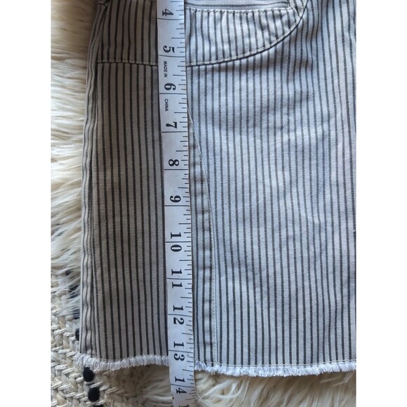 Vintage American Eagle Outfitters Denim Skirt 4 Railroad Striped Exposed Zip - Picture 10 of 12